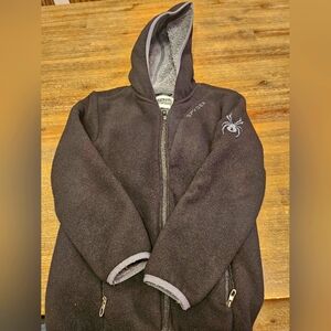 Youth Spyder Sherpa Lined Polar Fleeced Hooded Jacket